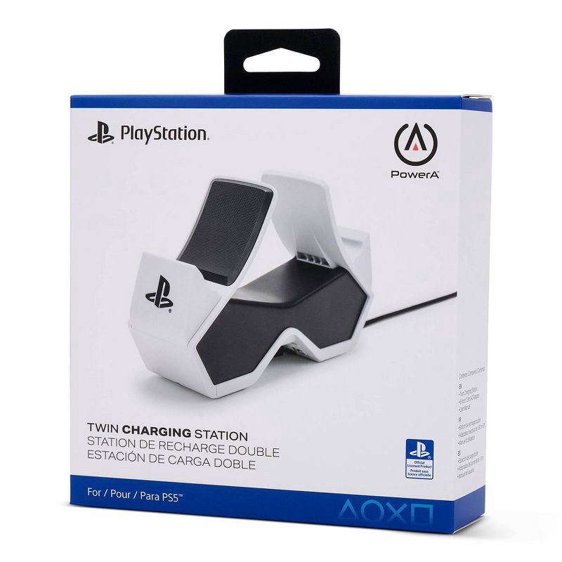 slide 7 of 8, PowerA Twin Charging Station for PlayStation 5 DualSense Controller, 1 ct