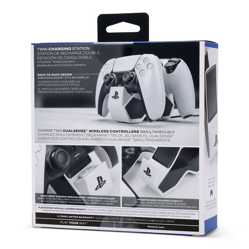 slide 8 of 8, PowerA Twin Charging Station for PlayStation 5 DualSense Controller, 1 ct