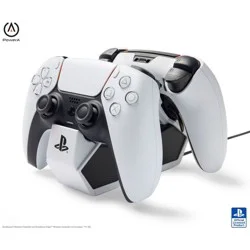 PowerA Twin Charging Station for PlayStation 5 DualSense Controller: USB Wall Charger