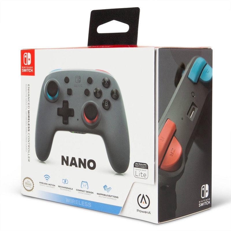 slide 9 of 11, PowerA Enhanced Nano Wireless Controller for Nintendo Switch - Gray, 1 ct
