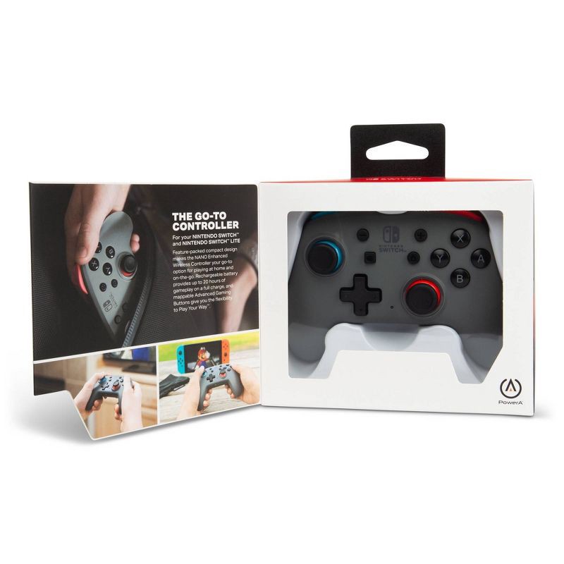 slide 10 of 11, PowerA Enhanced Nano Wireless Controller for Nintendo Switch - Gray, 1 ct