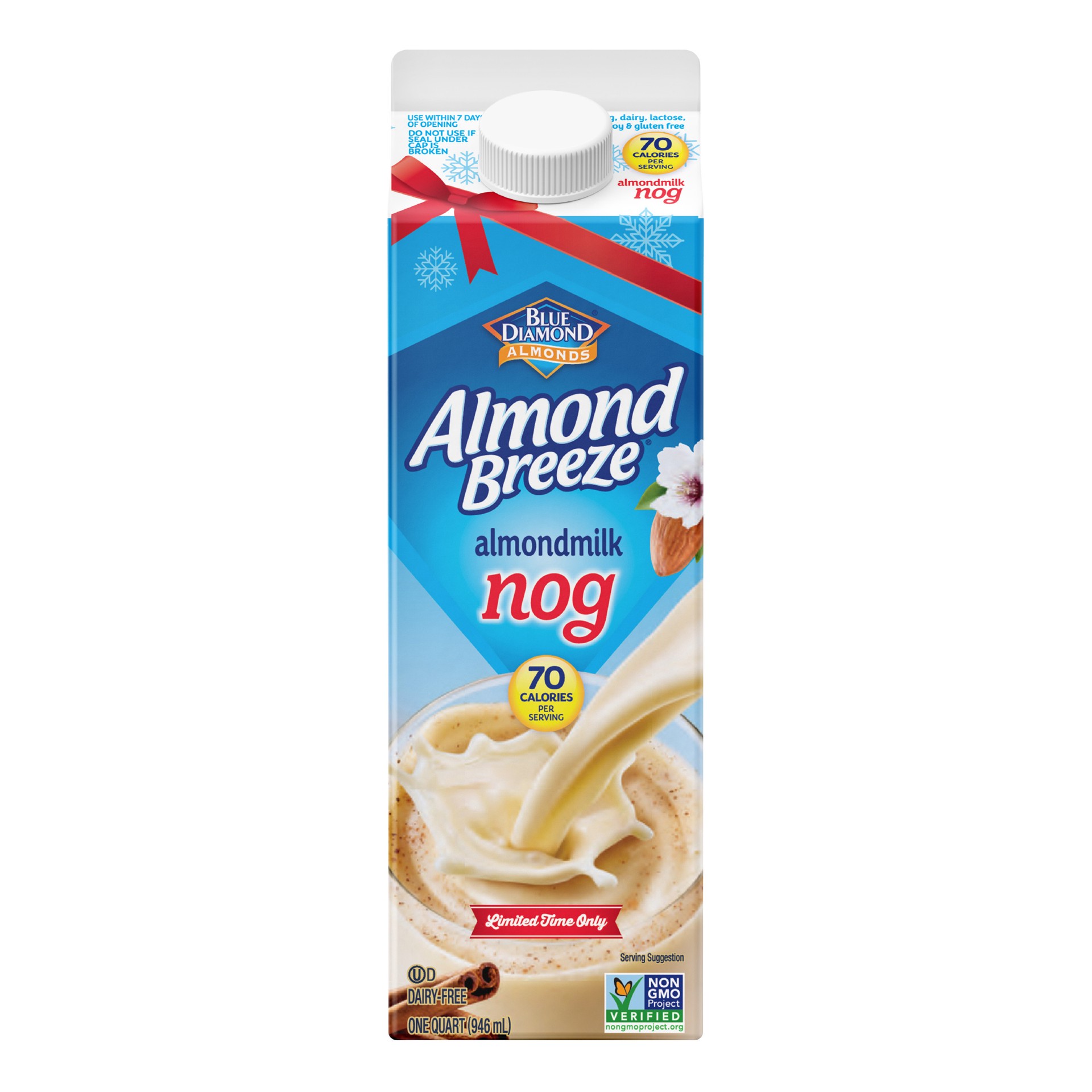 slide 1 of 3, Almond Breeze Classic Nog, 32 fl oz