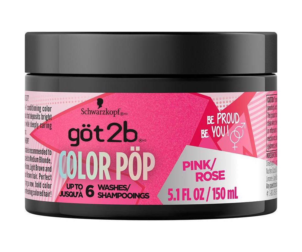 slide 5 of 9, Got2B Color Pop Semi-Permanent Hair Color Mask - Pink - 5.1 fl oz, 5.1 fl oz