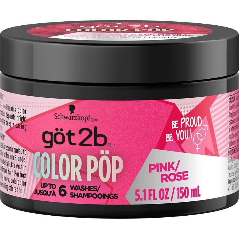 slide 1 of 9, Got2B Color Pop Semi-Permanent Hair Color Mask - Pink - 5.1 fl oz, 5.1 fl oz