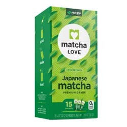 Matcha Love Japanese Matcha Unsweetened Green Tea Single Serve Packets - 15 ct