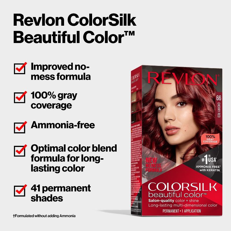 slide 4 of 8, Revlon ColorSilk Beautiful Color 100% Gray Coverage Ammonia-Free Permanent Hair Color - 030 Dark Brown - 4.4 fl oz, 4.4 fl oz