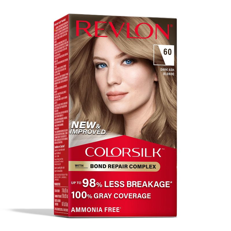 slide 1 of 12, Revlon ColorSilk Permanent Hair Color with Bond Repair Complex - 60 Dark Ash Blonde - 4.4 fl oz, 4.4 fl oz