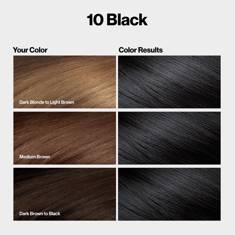 slide 10 of 12, Revlon ColorSilk Permanent Hair Color with Bond Repair Complex - 10 Black - 4.4 fl oz, 4.4 fl oz