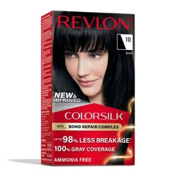 Revlon ColorSilk Permanent Hair Color with Bond Repair Complex - 10 Black - 4.4 fl oz