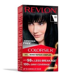 Revlon ColorSilk Permanent Hair Color with Bond Repair Complex - 10 Black - 4.4 fl oz