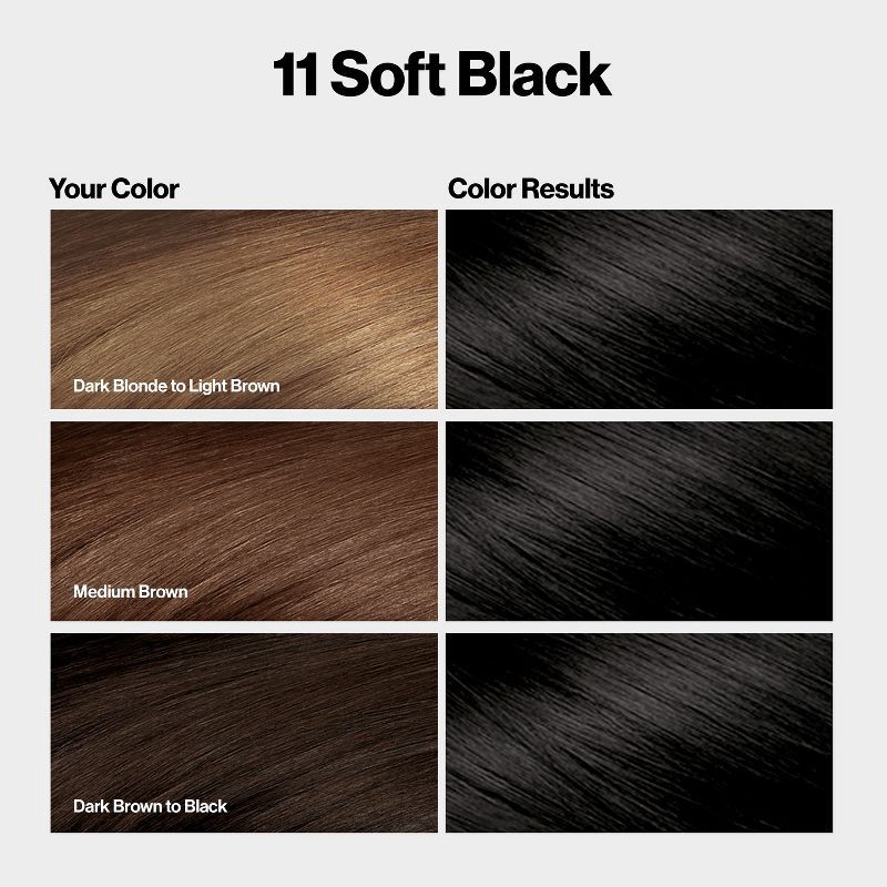 slide 10 of 12, Revlon ColorSilk Permanent Hair Color with Bond Repair Complex - 11 Soft Black - 4.4 fl oz, 4.4 fl oz
