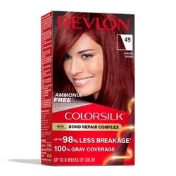 Revlon ColorSilk Permanent Hair Color with Bond Repair Complex - 49 Auburn Brown - 4.4 fl oz: Ammonia-Free Formula
