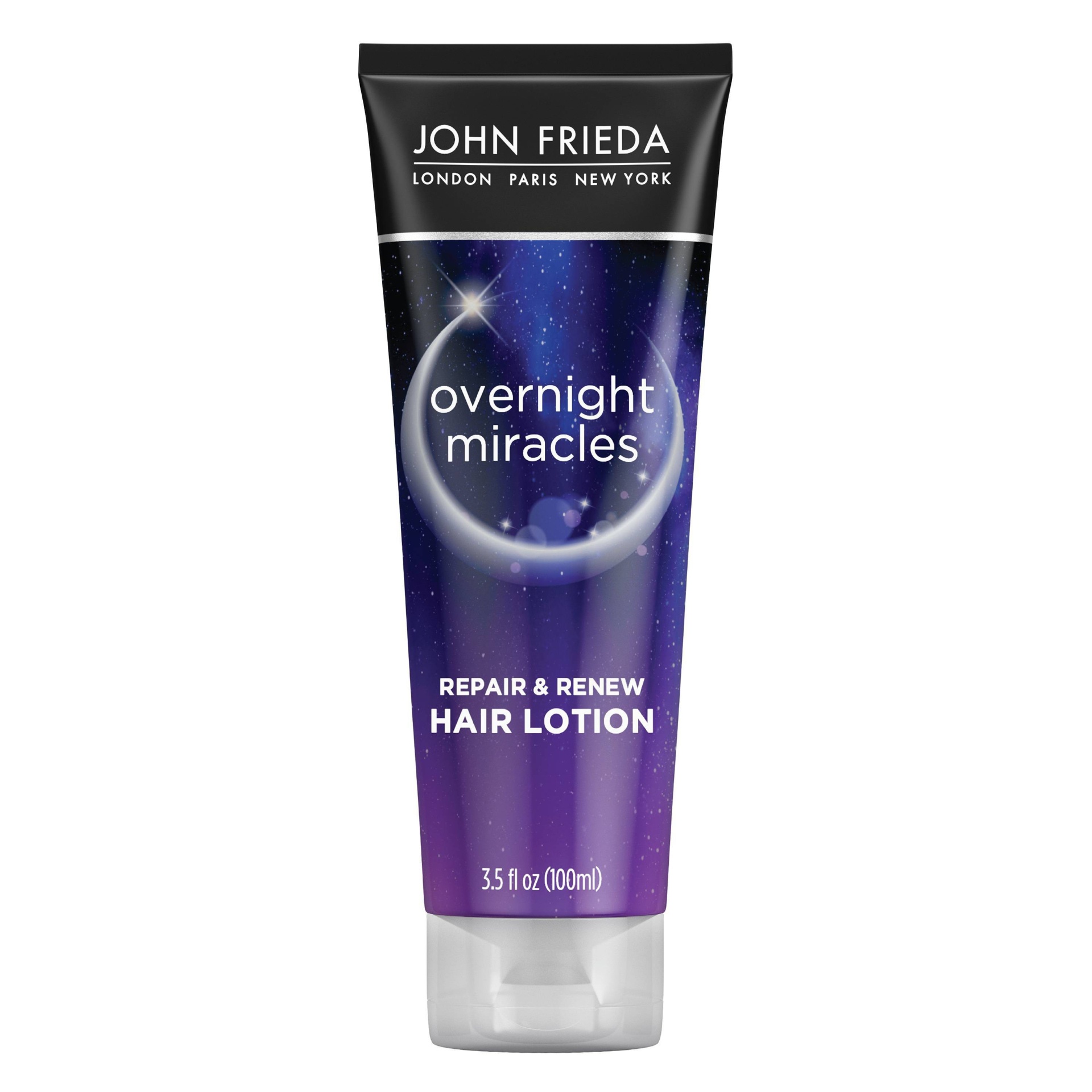 slide 1 of 7, John Frieda Overnight Miracles Repair and Renew Hair Lotion Soothing Lavender and Sandalwood - 3.5oz, 3.5 oz