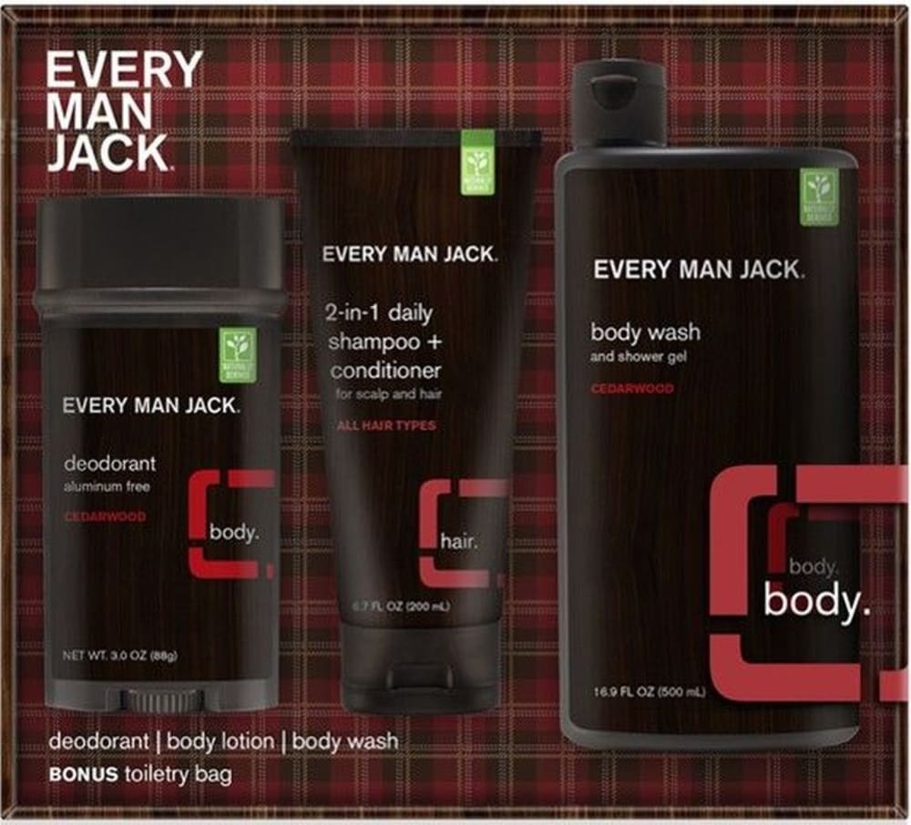 slide 1 of 1, Every Man Jack Gift Body Cedarwood, 3 ct