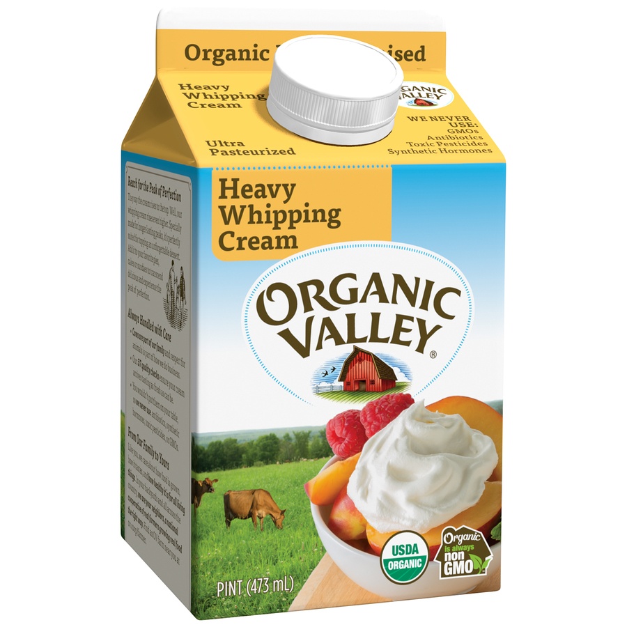slide 3 of 3, Organic Valley Heavy Whipping Cream, 16 oz