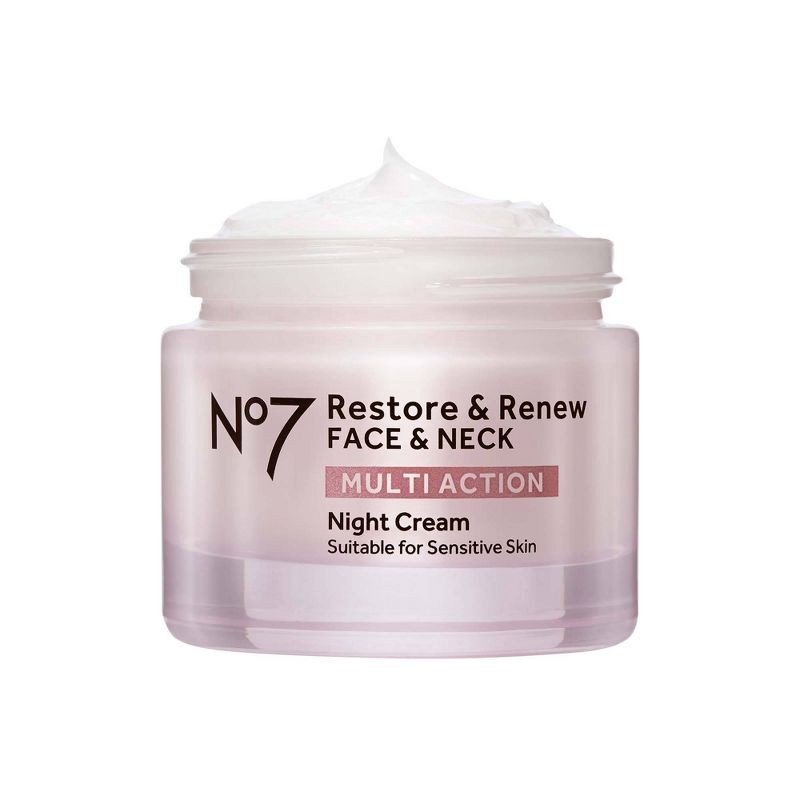 slide 6 of 9, No7 Restore & Renew Multi Action Face & Neck Night Cream - 1.69 fl oz, 1.69 fl oz