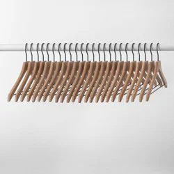 24pk Wood Suit Hangers Natural - Brightroom™