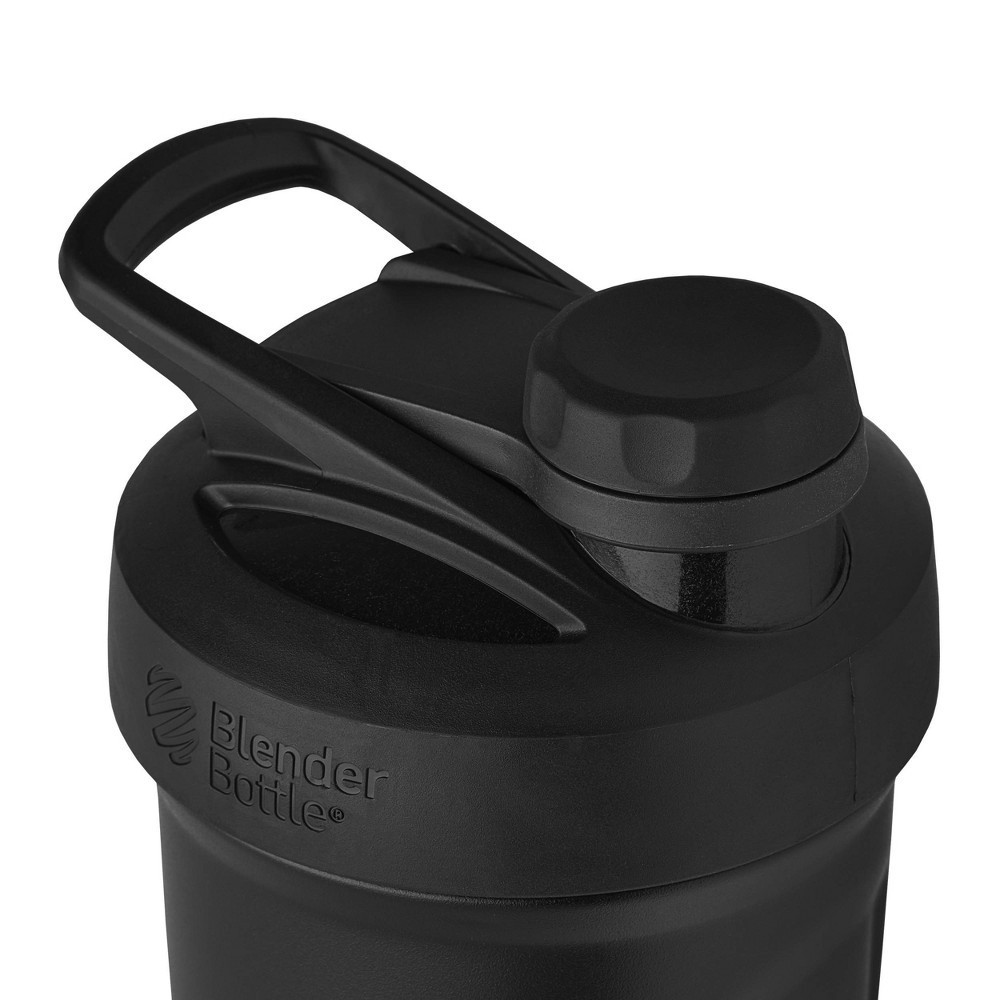 slide 4 of 9, BlenderBottle 24oz Stainless Steel Water Bottle with Twist Lid - Black, 24 oz