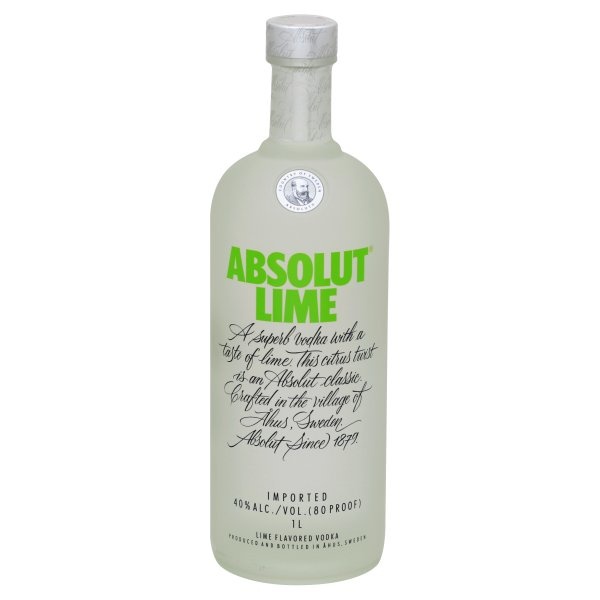 slide 1 of 1, Absolut Lime Vodka, 1 liter