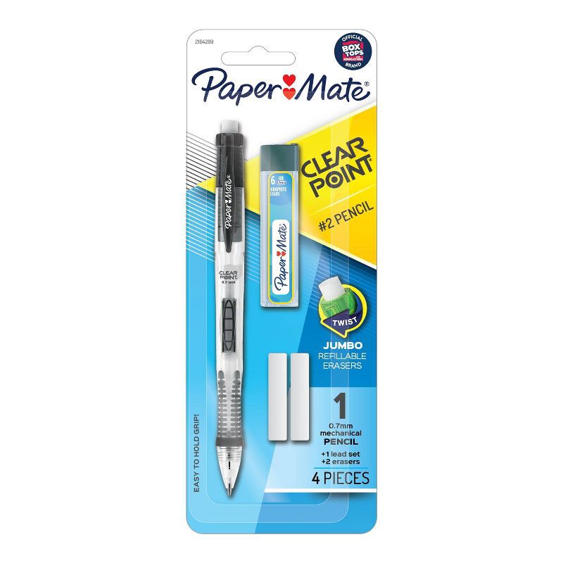 slide 1 of 6, Paper Mate Profile 1pk #2 Mechanical Pencil with Eraser & Refill 0.7mm Black, 1 ct
