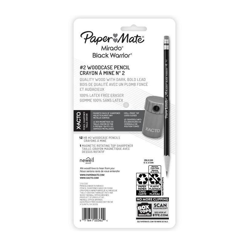 slide 5 of 5, Paper Mate Mirado 12pk #2 Woodcase Pencils Pre-Sharpened with X-ACTO Sharpener: Drawing & Sketching, Art Supplies, 12 ct