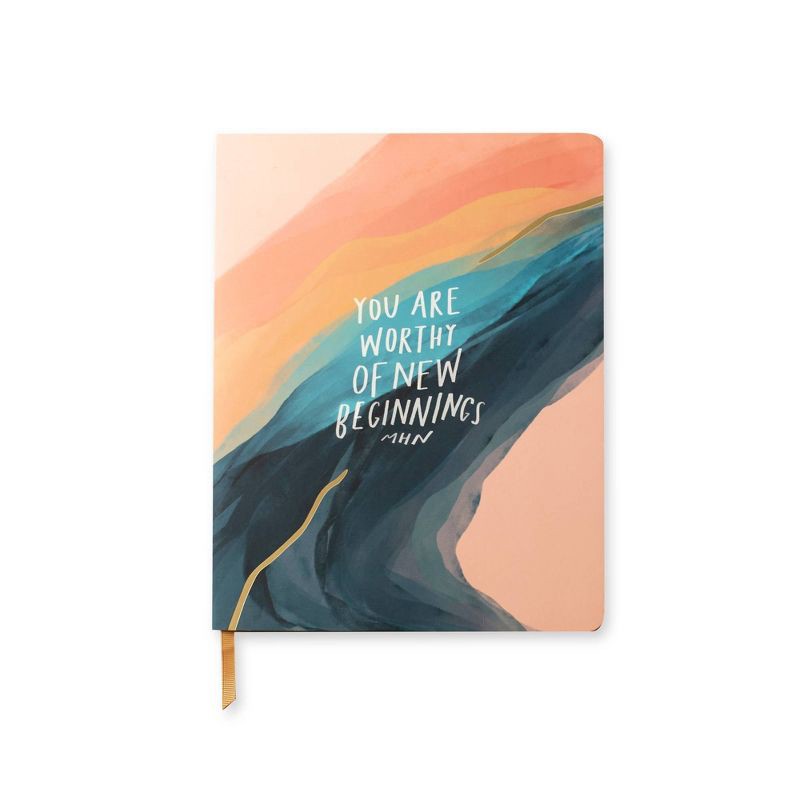 slide 1 of 5, Ruled Journal Large Classic Paperback New Beginnings - FRINGE: Lined Notebook for All Ages, 208 Pages, 7.5 x 9.5 Inches, 1 ct