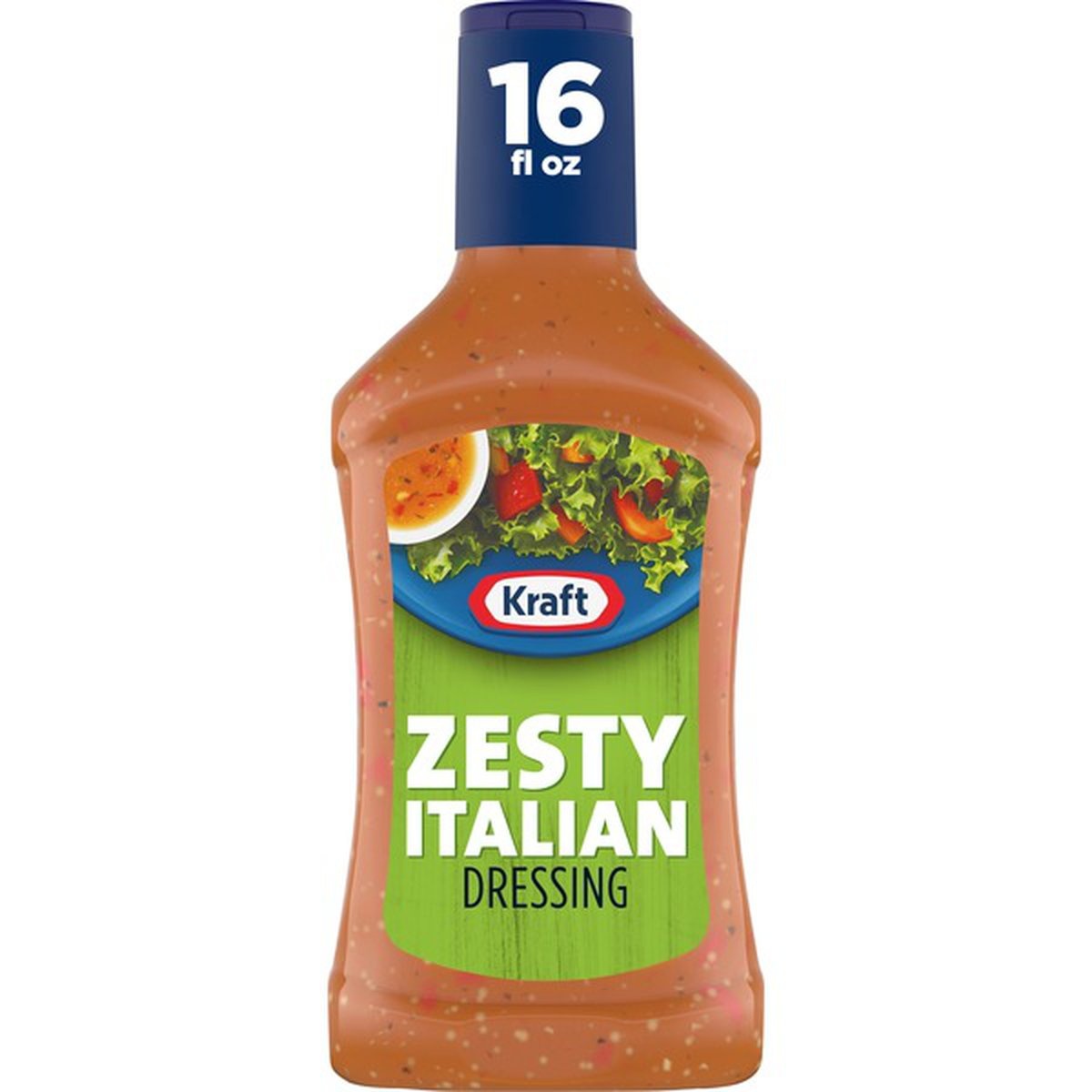 slide 1 of 1, Kraft Zesty Italian Salad Dressing, 16 fl oz