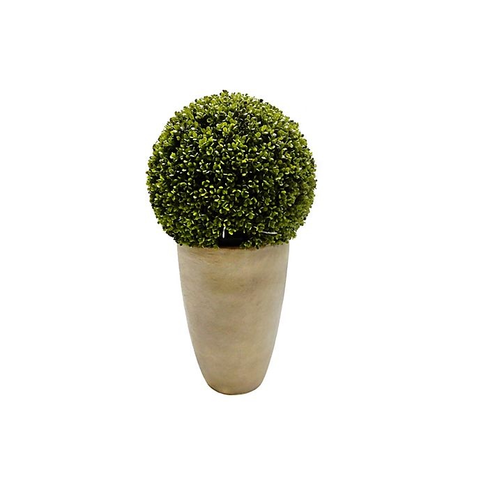 slide 1 of 2, Bee & Willow Home Pre-Lit Faux Boxwood Ball Topiary, 36 in