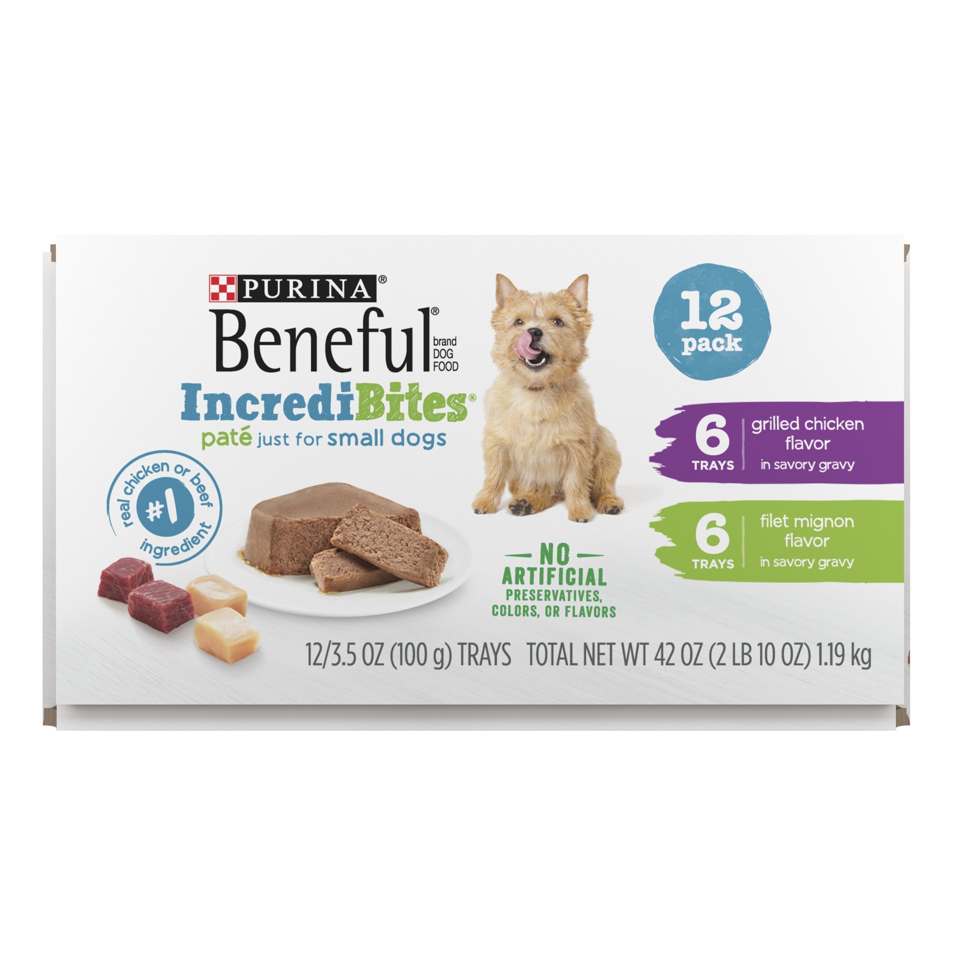 slide 1 of 8, Beneful Incredibites Dog Food 12Pk, 42 oz