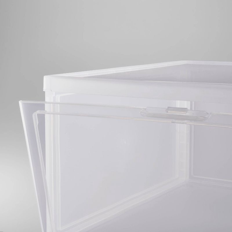 slide 3 of 4, Stackable Large Bin Front Opening Clear Plastic - Brightroom™, 1 ct