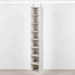 8 Shelf Hanging Fabric Shoe Organizer - Brightroom™: Closet System Component, Gray, 8 Shelves, Hanging Shoe Rack