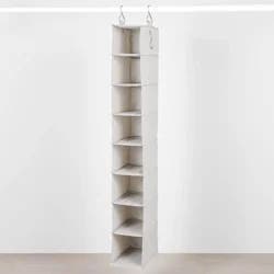 8 Shelf Hanging Fabric Shoe Organizer - Brightroom™: Closet System Component, Gray, 8 Shelves, Hanging Shoe Rack