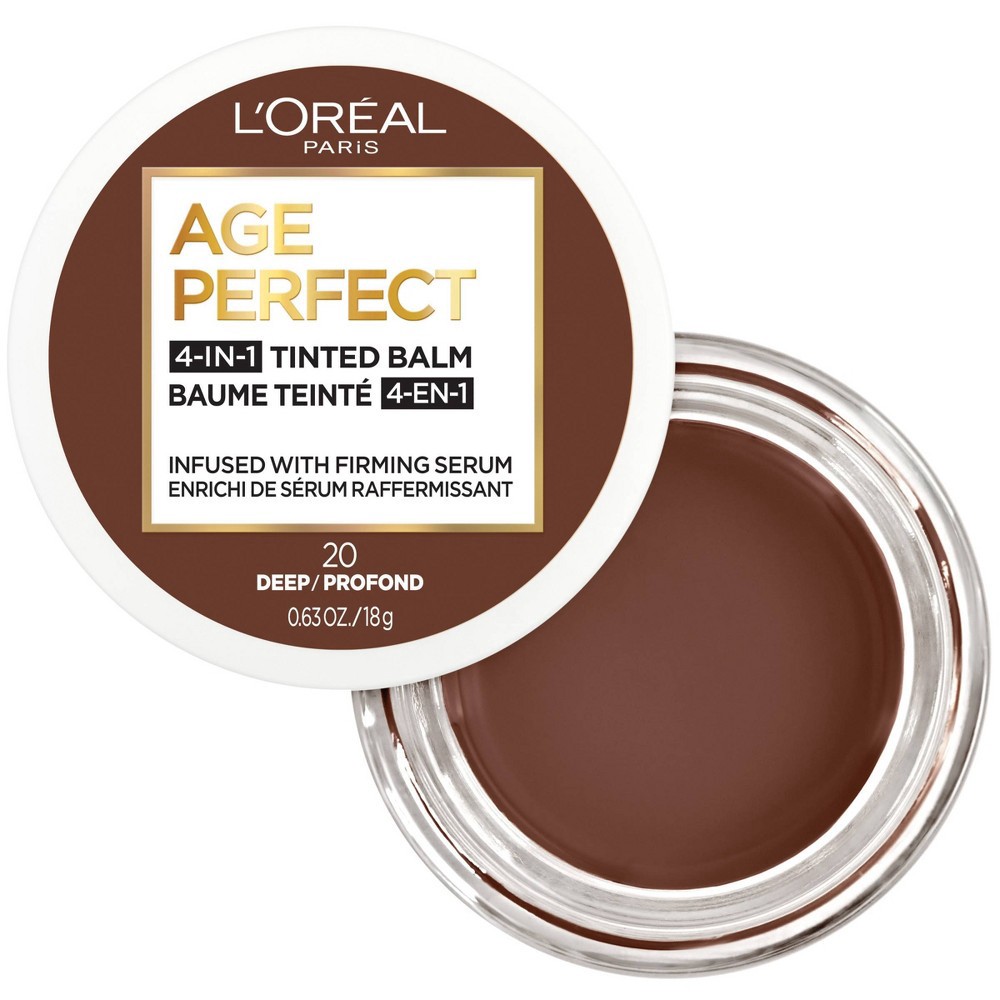 slide 4 of 7, L'Oreal Paris Age Perfect 4-in-1 Tinted Face Balm Foundation - Deep 20 - 0.63 fl oz, 0.63 fl oz