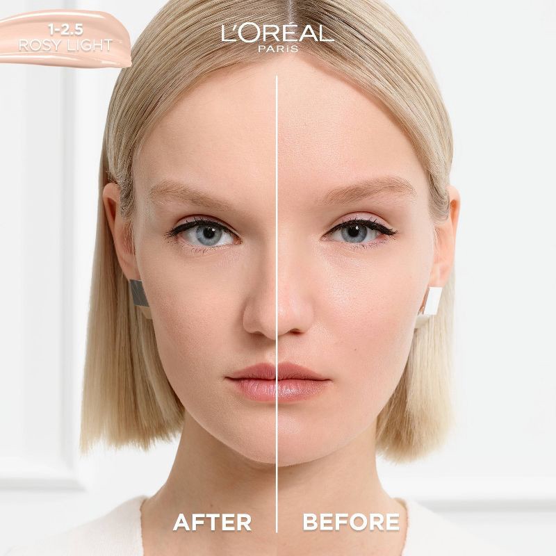 slide 3 of 9, L'Oreal Paris True Match Hyaluronic Tinted Serum Makeup Skincare Hybrid - 1-2.5 Rosy Light - 1 fl oz, 1 fl oz