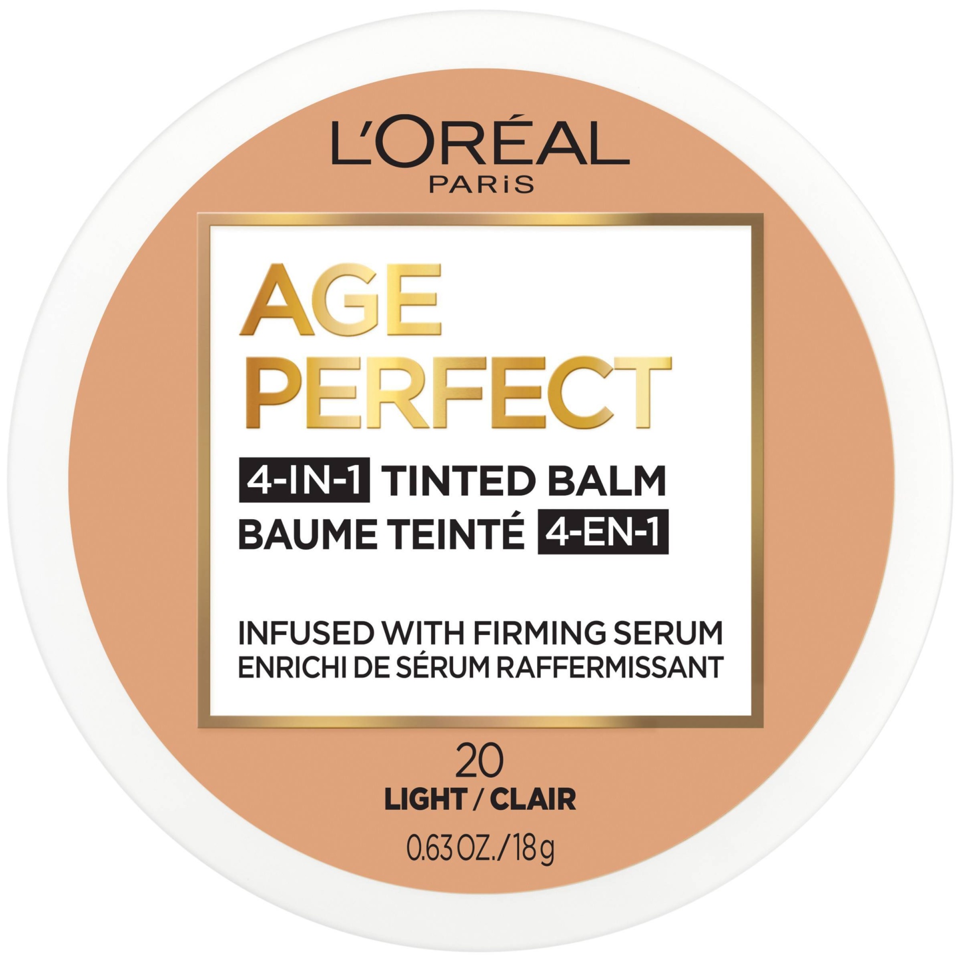 slide 1 of 7, L'Oreal Paris Age Perfect 4-in-1 Tinted Face Balm Foundation - Light 20 - 0.63 fl oz, 0.63 fl oz