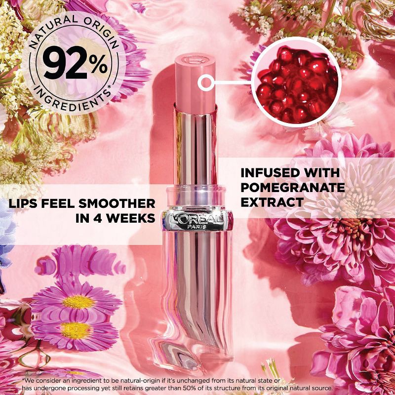 slide 4 of 7, L'Oreal Paris Glow Paradise Balm-in-Lipstick with Pomegranate Extract - Rose Mirage - 0.1oz, 0.1 oz