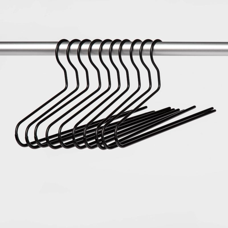 slide 1 of 4, 10pk Pant Hangers Black - Brightroom™, 10 ct