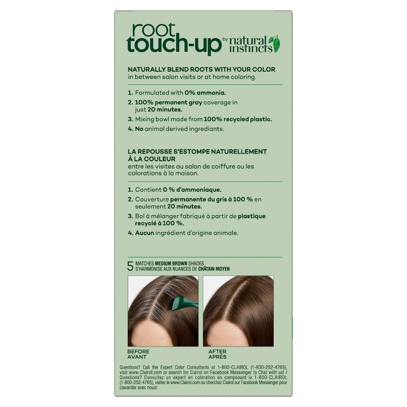 slide 2 of 6, Root Touch-Up by Natural Instincts Permanent Hair Color Cream Kit - Medium Brown, 1 ct