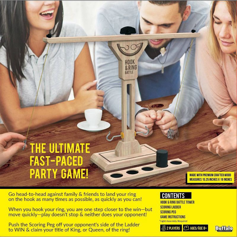 slide 3 of 8, Buffalo Games: Hook & Ring Battle Game, 1 ct