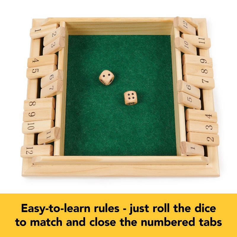 slide 3 of 8, Game Gallery 2-Player Shut the Box Classic Game, 1 ct