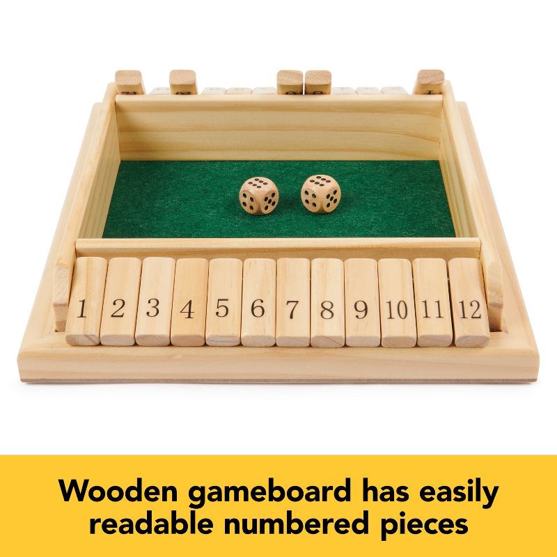 slide 4 of 8, Game Gallery 2-Player Shut the Box Classic Game, 1 ct