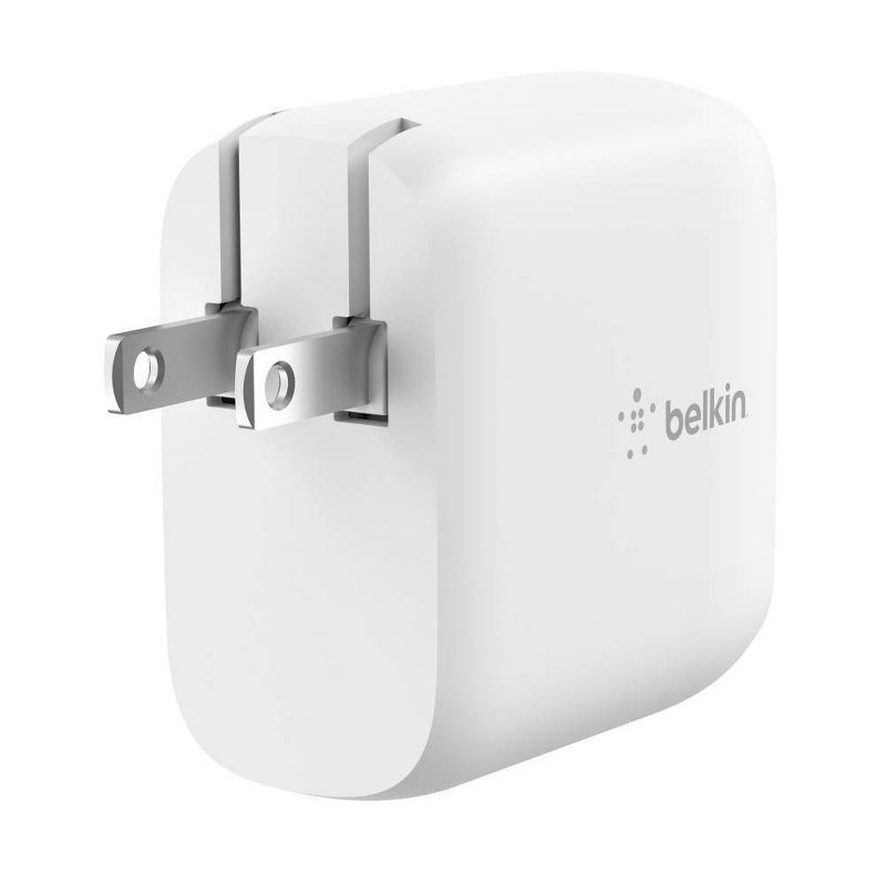 slide 2 of 5, Belkin BoostCharge (20W) Dual USB-C with (40W) Stand Alone Wall Charger, 1 ct