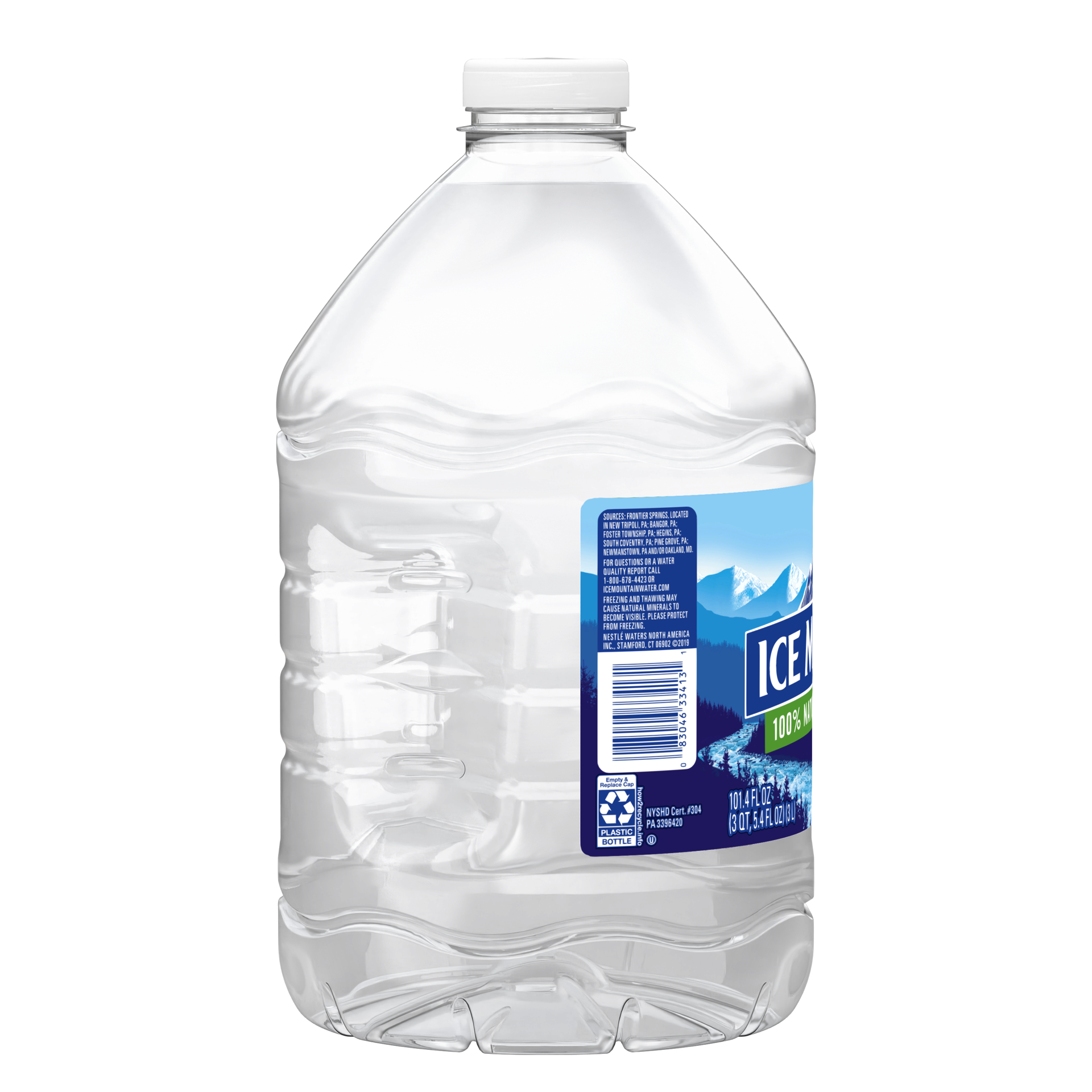 slide 2 of 2, ICE MOUNTAIN Brand 100% Natural Spring Water, 101.4-ounce plastic jug, 101.4 oz