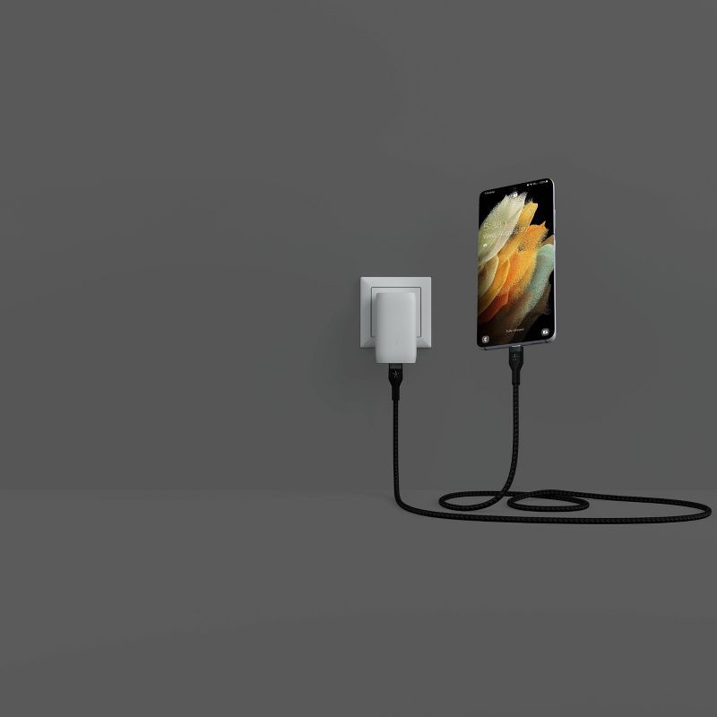 slide 6 of 7, Belkin BoostCharge Pro Flex USB-C Cable with USB-C Connector 6.6' Cable + Strap - Black, 1 ct