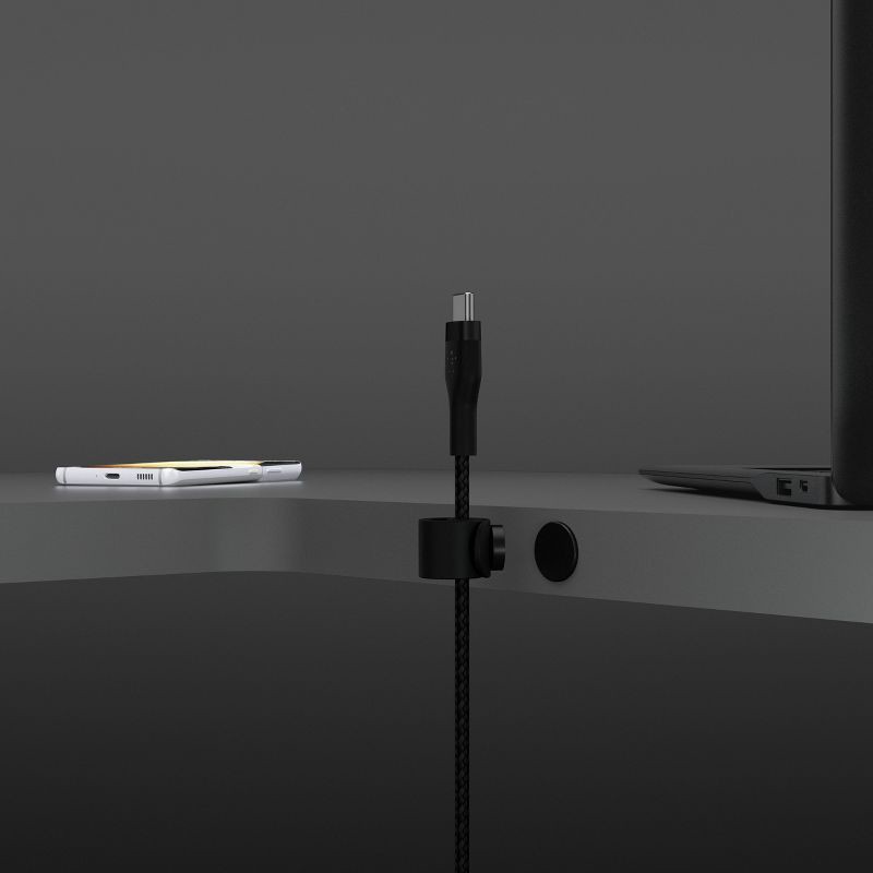 slide 7 of 7, Belkin BoostCharge Pro Flex USB-C Cable with USB-C Connector 6.6' Cable + Strap - Black, 1 ct