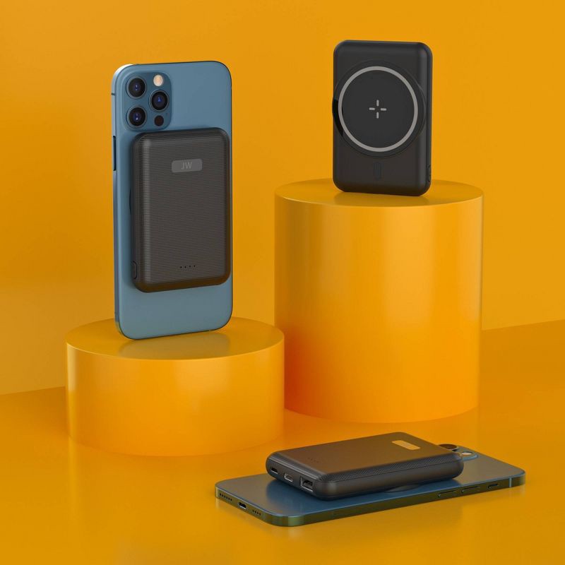 slide 2 of 7, Just Wireless 5000mAh Dual Port Portable Power Bank - Black, 1 ct