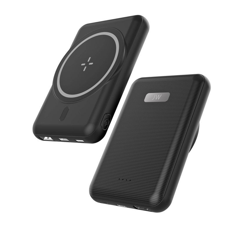 slide 5 of 7, Just Wireless 5000mAh Dual Port Portable Power Bank - Black, 1 ct