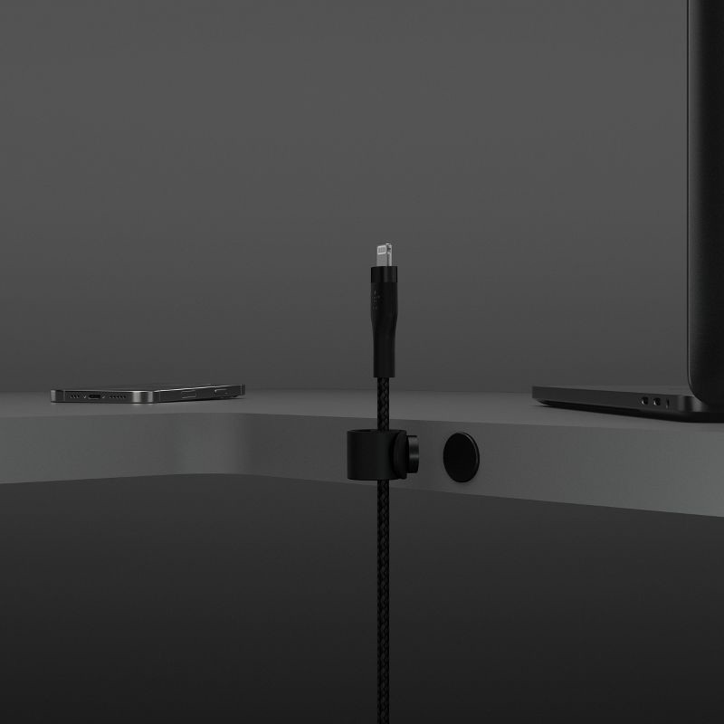 slide 7 of 7, Belkin BoostCharge Pro Flex USB-C Lightning Connector 6.6' Cable + Strap - Black, 1 ct