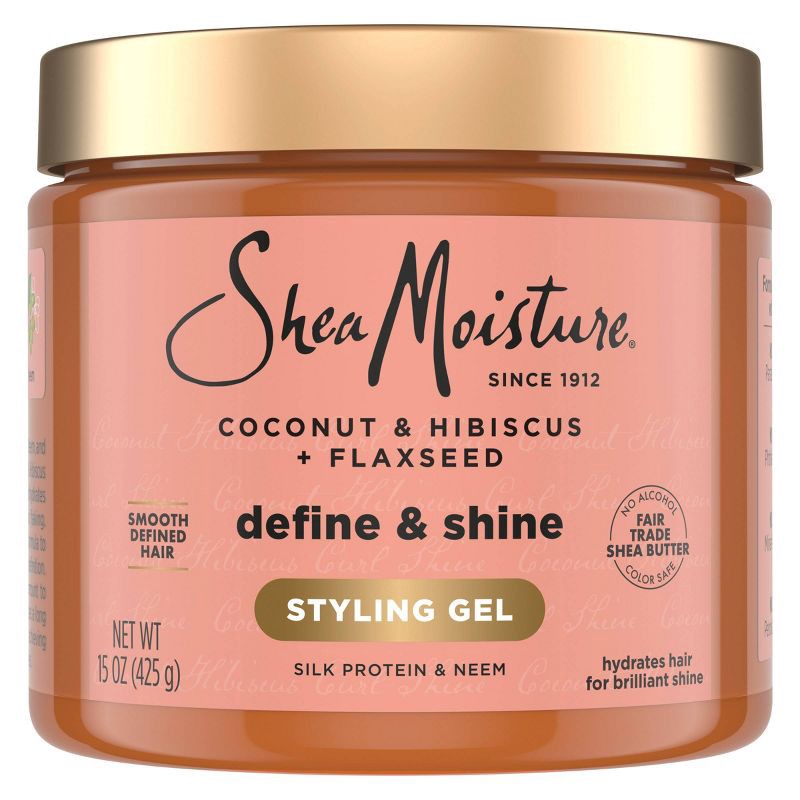 slide 1 of 7, SheaMoisture Coconut & Hibiscus + Flaxseed Defining Styling Hair Gel - 15oz, 15 oz