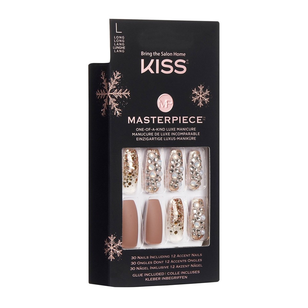 slide 3 of 5, KISS Products Kiss Masterpiece Limited Edition Fake Nails - Beige, 30 ct